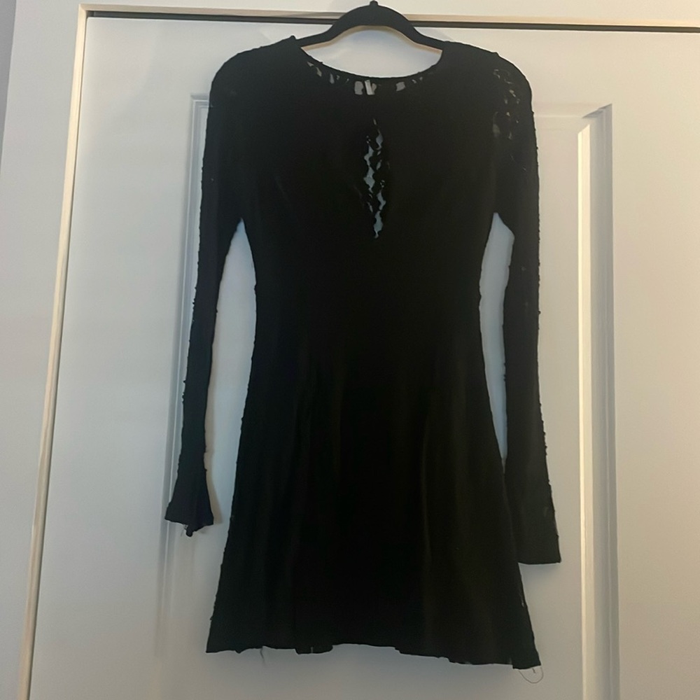 Free people black lace dress
